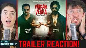 Vikram Vedha Official Trailer REACTION!!! | Hrithik Roshan, Saif Ali Khan, Pushkar & Gayatri