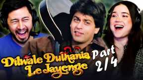 DDLJ Movie Reaction Part 2/4! | DILWALE DULHANIA LE JAYENGE | Shah Rukh Khan | Kajol