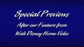 Special Previews After Our Feature from Walt Disney Home Video Dark Blue Bumper (1991-1994)