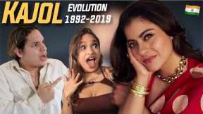 Why is She So Special in BOLLYWOOD? | Latinos React to 'Kajol Evolution 1992 - 2019'